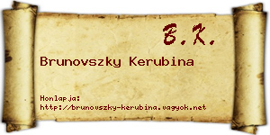 Brunovszky Kerubina névjegykártya